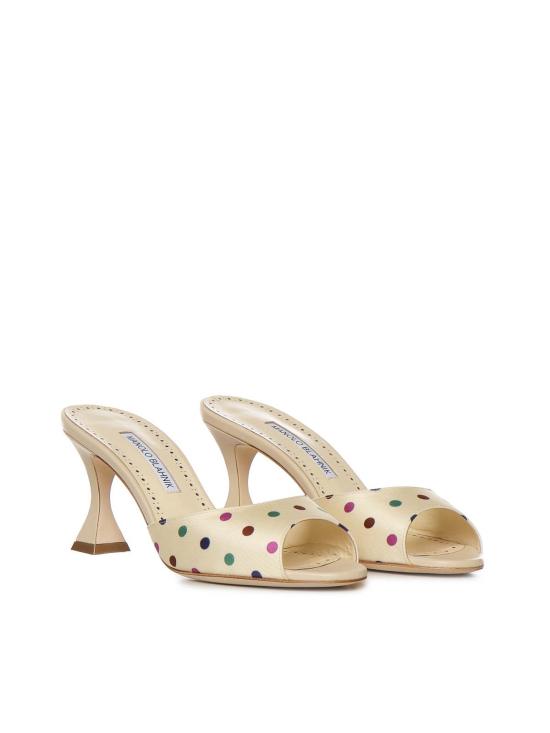 26SS 마놀로 블라닉 뮬/슬리퍼 1263100907M Cream - MANOLO BLAHNIK