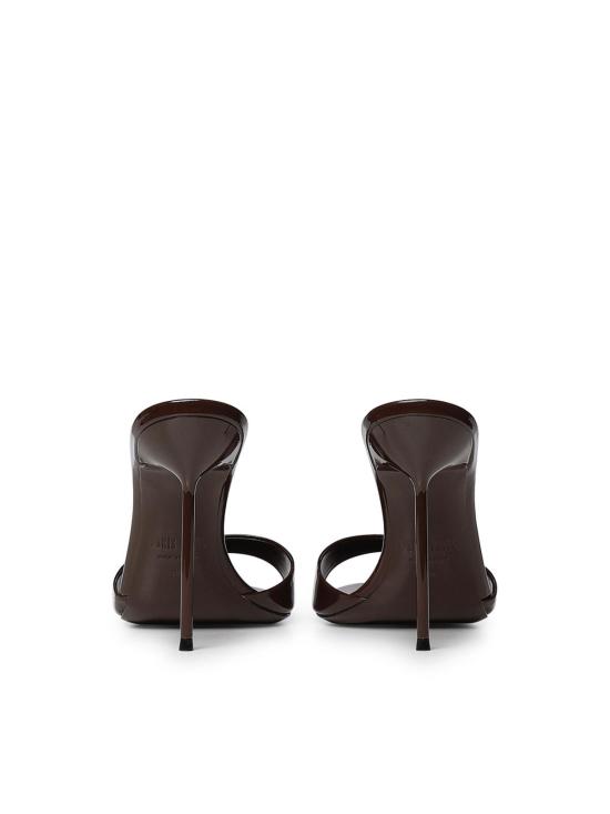 26SS 파리텍사스 뮬/슬리퍼 PX836XVN01PATENTBLACK Brown - PARIS TEXAS