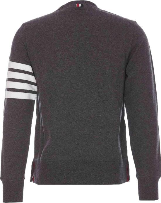 26FW 톰브라운 스웨터 THOMBROWNEMJT021H00535025CLASSICLOOPBACK4BARSWEATERCREWNECKSWEATERSDARKGREY DONKERGREY - THOM BROWNE
