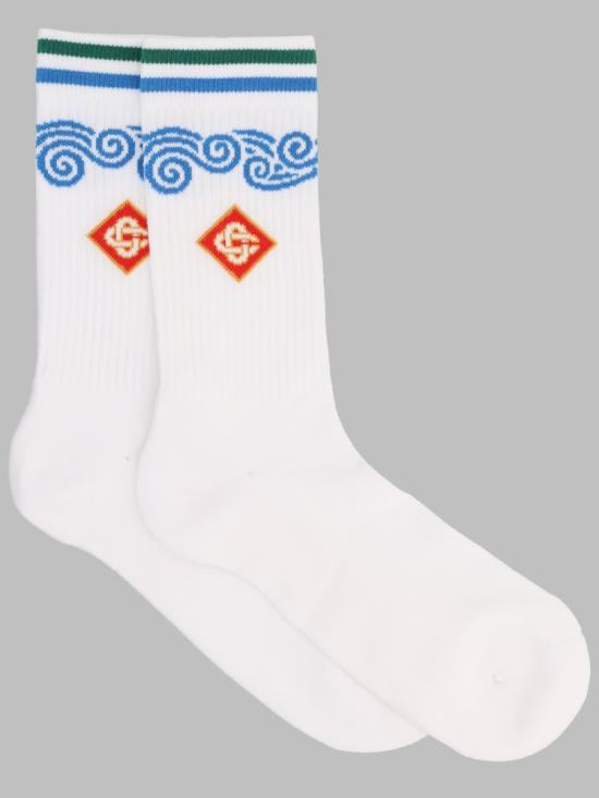 26FW 카사블랑카 양말 A PF26 ACC 010 02WHITE