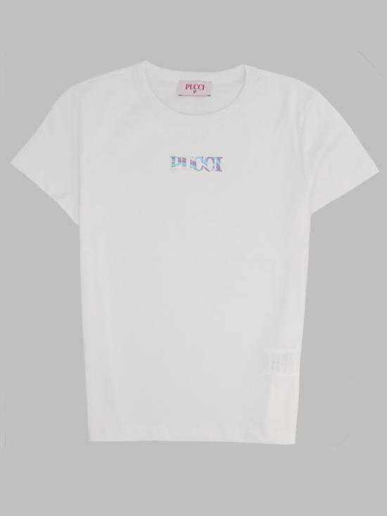 26FW [키즈] 푸찌 티셔츠 PZ8A21K Z3672100 WHITE