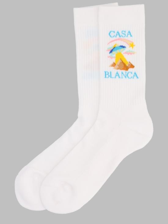 26FW 카사블랑카 양말 A PF26 ACC 010 05WHITE - CASABLANCA