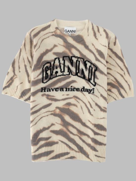26FW 가니 반팔 티셔츠 A1050227 135 ANIMALIER