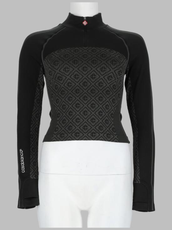 26FW 카사블랑카 긴팔 티셔츠 W PF26 ACT 068 01GREYMONOGRAM CHARCOAL