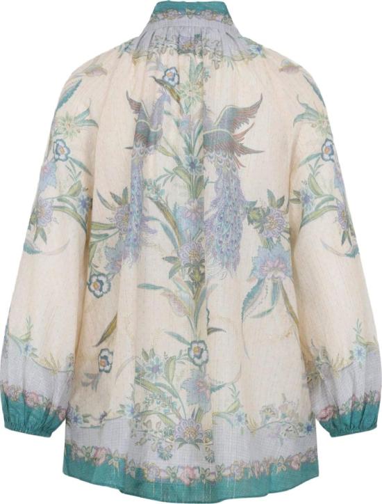 짐머만 블라우스 4538TSS262CREAMSCARFFLORAL DIVERS - ZIMMERMANN