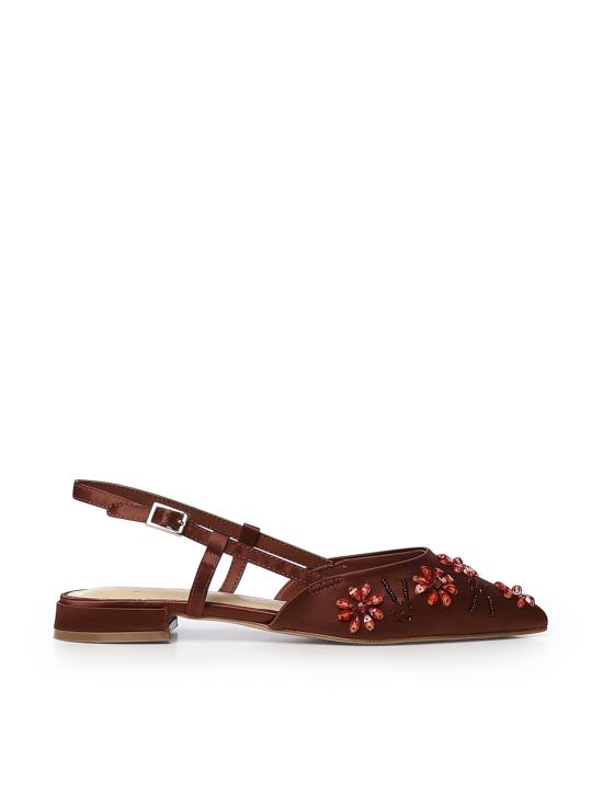 26SS 브이73 플랫 슈즈 73SC9YL01RIC KAYLA SLINGBACKCIOCCOLATO CHOCOLATE