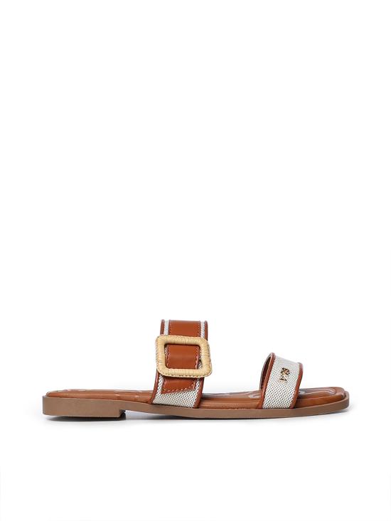 26SS 브이73 샌들 73SC9XW01 CASSIE FLATNATURALE CUOIO Natural tan