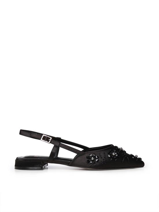 26SS 브이73 플랫 슈즈 73SC9YL01RIC KAYLA SLINGBACKNERO BLACK