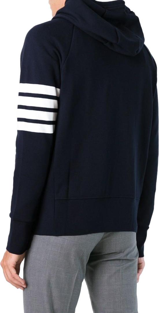 26FW 톰브라운 클래식 루프백 4바 풀 지퍼 후디 MJT022H00535461 NAVY - THOM BROWNE