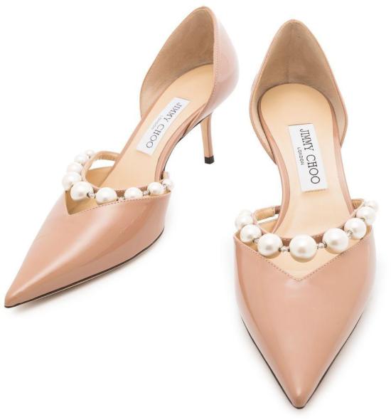 26FW 지미추 힐/펌프스 AURELIE65XKMBALLETPINKWHITE BEIGE - JIMMY CHOO