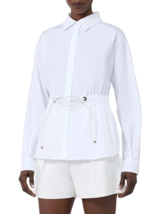 26SS 막스마라 Tazzina 드로스트링 셔츠 2611111052600001 White - MAX MARA