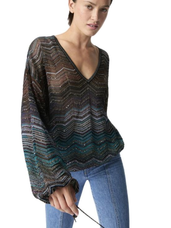 26SS 미소니 탑 DS26SJ0FBK01H9SM9ZT Blue - MISSONI