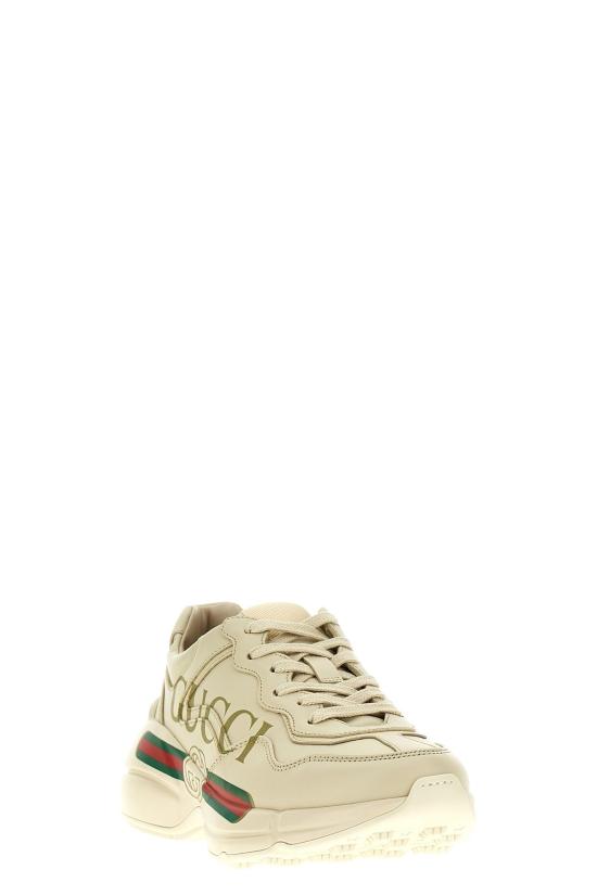 26FW 구찌 RHYTON 라이톤 구찌 로고 스니커즈 528892DRW009522 White - GUCCI