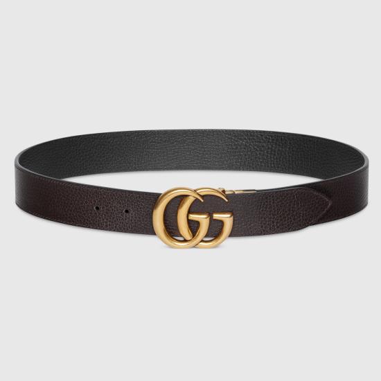 26FW 구찌 더블 G 버클 리버시블 레더 벨트 627055CAO2T1062 Black