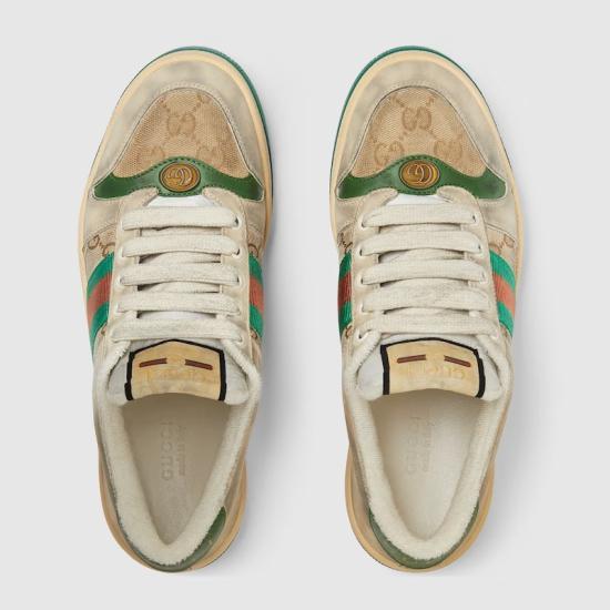 26FW 구찌 스크리너 레더 스니커즈 5704439Y9209666 Beige - GUCCI
