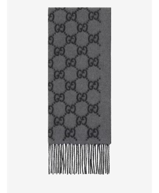 26FW 구찌 GG 캐시미어 스카프 8123174GABX1260 Grey