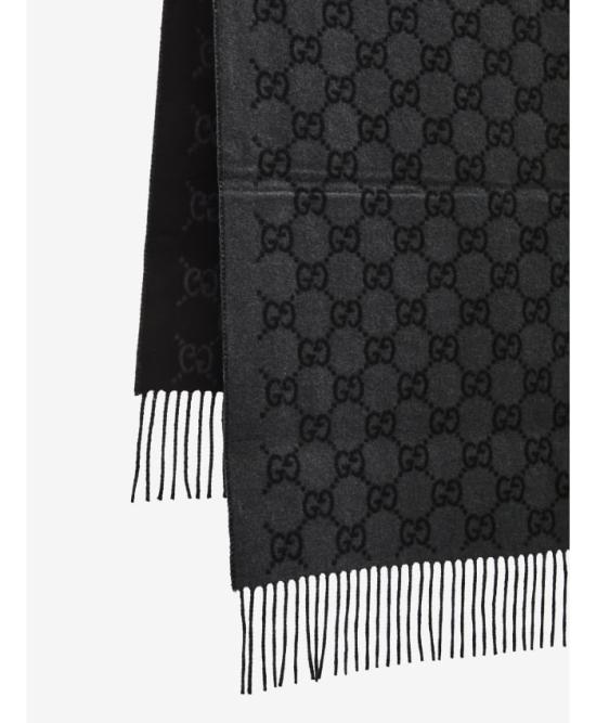 26FW 구찌 GG 캐시미어 스카프 8123174GABX1260 Grey - GUCCI