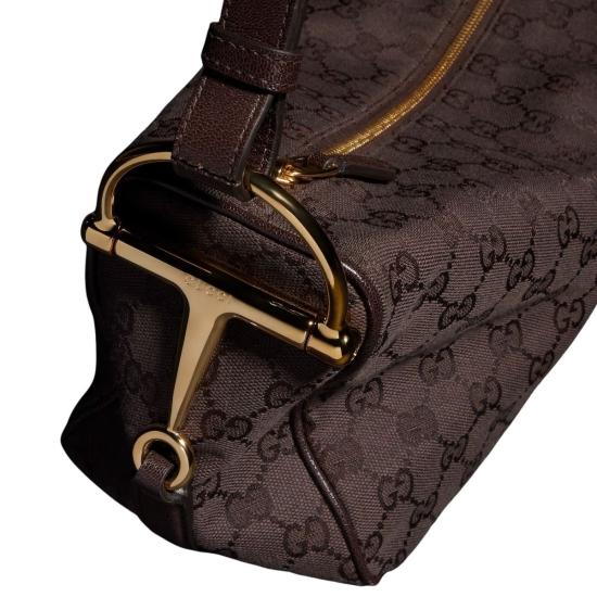 26FW 구찌 하프 홀스빗 미디엄 숄더백 860787FAFV22140 Brown - GUCCI