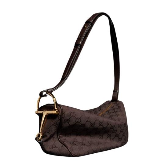 26FW 구찌 하프 홀스빗 미디엄 숄더백 860787FAFV22140 Brown - GUCCI