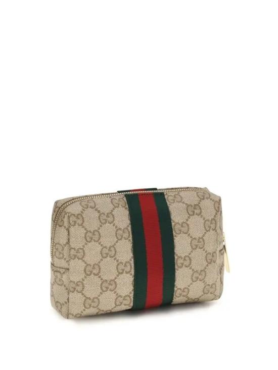 26FW 구찌 웹 미디엄 코스메틱 케이스 876050FAF8R8547 Beige - GUCCI