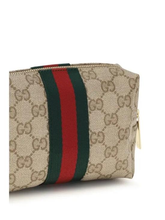 26FW 구찌 웹 미디엄 코스메틱 케이스 876050FAF8R8547 Beige - GUCCI