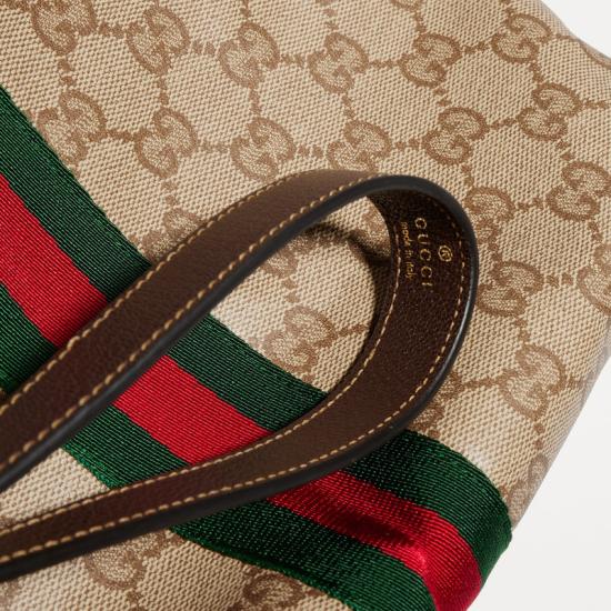 26FW 구찌 웹 디테일 GG 파우치 875821FAF798547 Beige - GUCCI