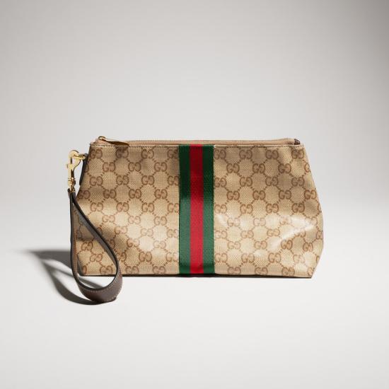 26FW 구찌 웹 디테일 GG 파우치 875821FAF798547 Beige