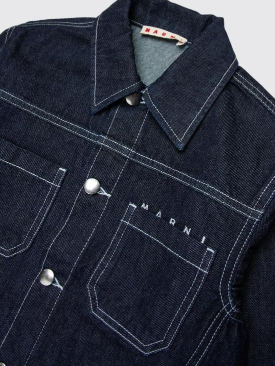 26SS [키즈] 마르니 코트 M01616M00WH 0M01 Blue - MARNI