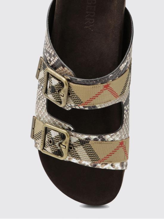 26SS 버버리 파이썬 프린트 레더 얼친 샌들 8124005 Multicolor - BURBERRY