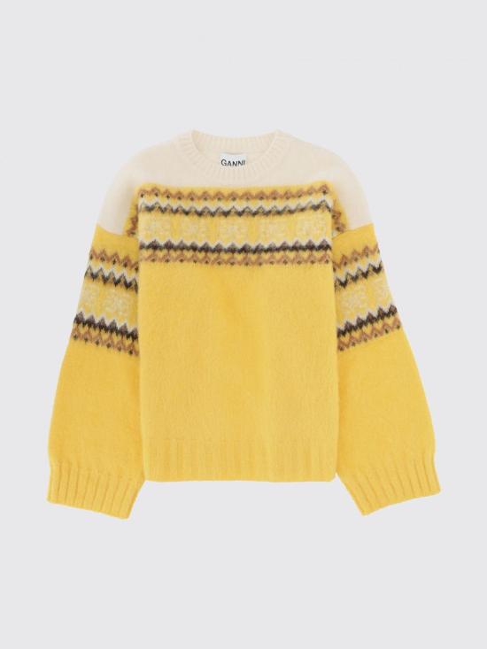 26SS 가니 스웨터 A1070077 358 Yellow - GANNI