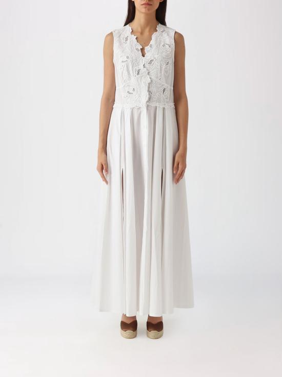 26SS 에르마노 설비노 롱 원피스 D484Q301QDV 10601 White
