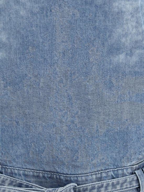 26SS 디젤 드-사이라-Fsi2 오픈-백 탑 인 새틴 데님 A2378709P23 01 Blue - DIESEL
