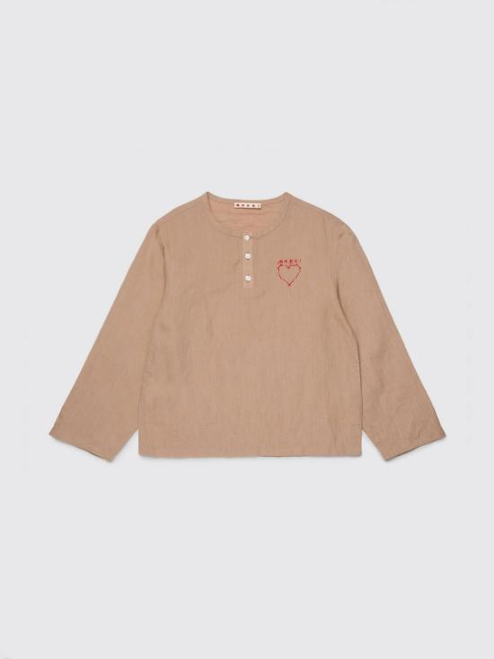 26SS [키즈] 마르니 셔츠 M01793M00WK 0M718 Brown