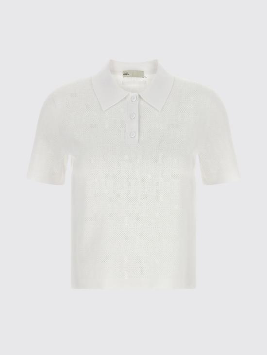 26FW 토리버치 폴로 티셔츠 182085 100 White - TORY BURCH