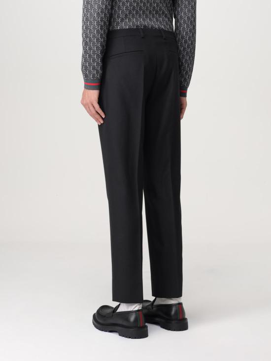 26SS 구찌 울 블렌드 트윌 트라우저 791156ZAMII 1000 Black - GUCCI