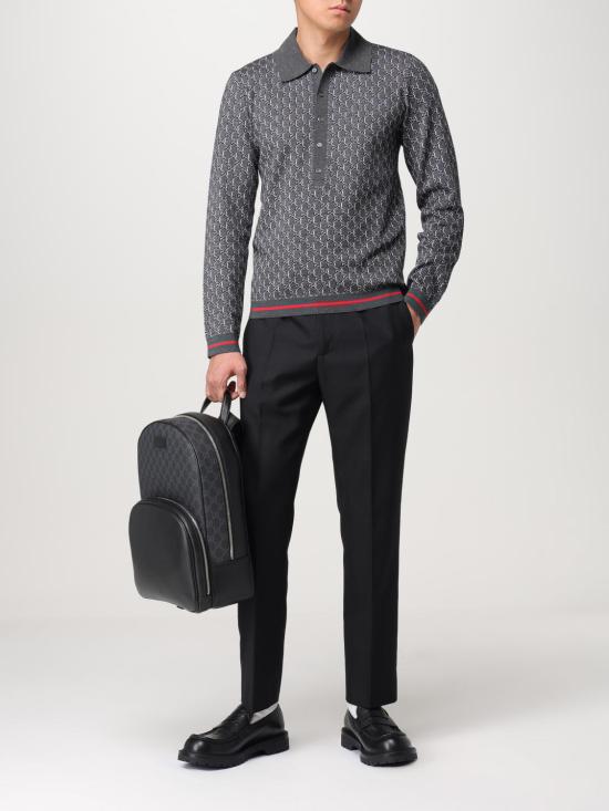 26SS 구찌 울 블렌드 트윌 트라우저 791156ZAMII 1000 Black - GUCCI