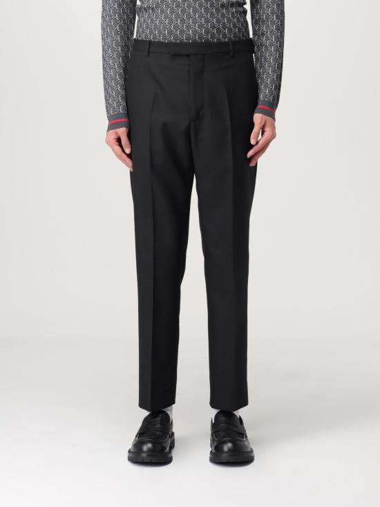 26SS 구찌 울 블렌드 트윌 트라우저 791156ZAMII 1000 Black