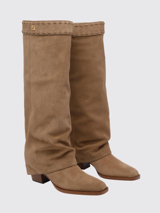 26SS 펜디 미네르바 스웨이드 하이힐 부츠 8W8566QK9F 1VD1 Beige - FENDI
