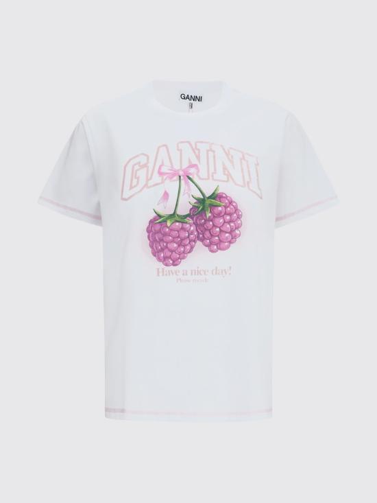 26FW 가니 반팔 티셔츠 A1050294 151 White - GANNI