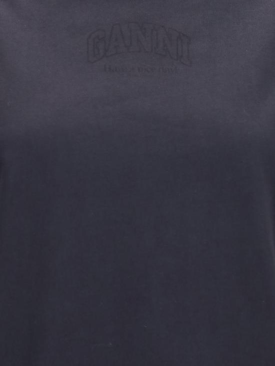 26FW 가니 로고 에센셜 티셔츠 A1050057 252 Charcoal - GANNI