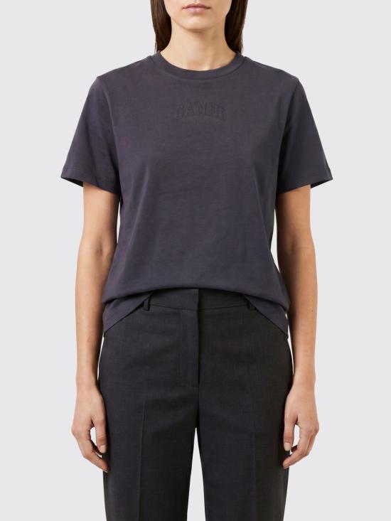 26FW 가니 로고 에센셜 티셔츠 A1050057 252 Charcoal