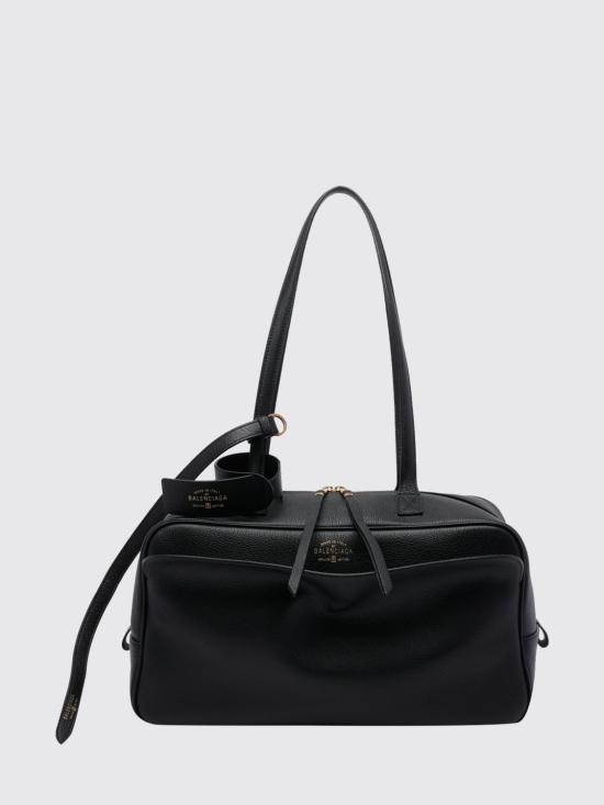 26SS 발렌시아가 캐리 미디움 볼링백 8264252ABNQ 1000 Black