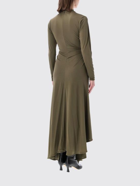 26SS 보테가베네타 롱 원피스 867623V4YX0 3749 Green - BOTTEGA VENETA