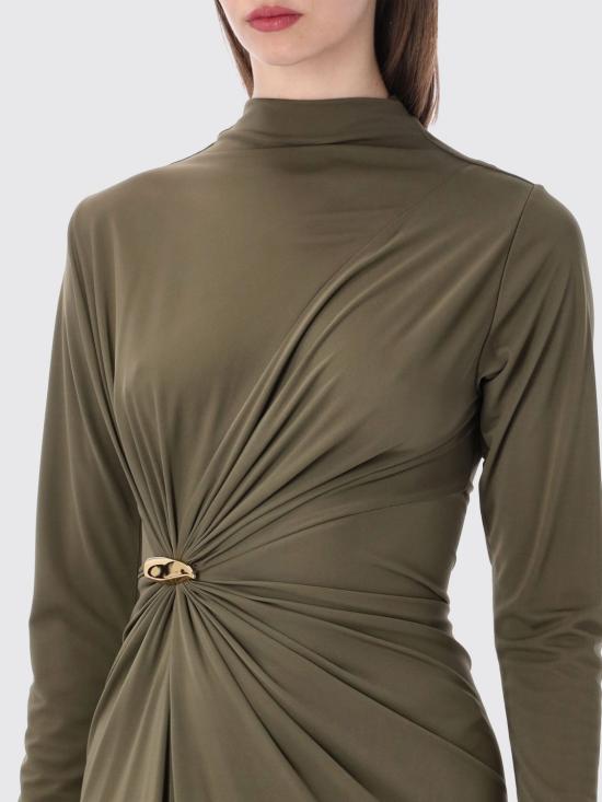 26SS 보테가베네타 롱 원피스 867623V4YX0 3749 Green - BOTTEGA VENETA