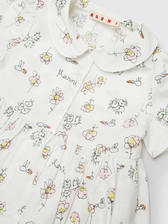 26SS [키즈] 마르니 원피스 M01647M00WI 0M100 White - MARNI