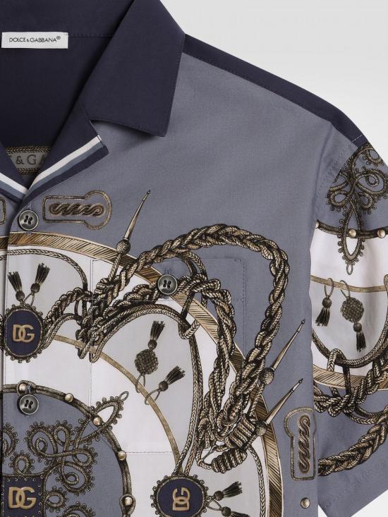 26SS [키즈] 돌체앤가바나 셔츠 L44S81FI5NQ HT5XB Blue - DOLCE & GABBANA