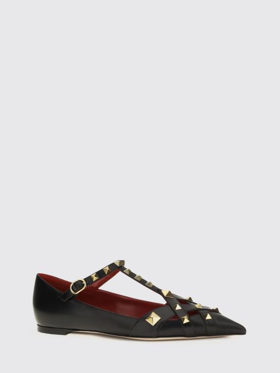 26FW 발렌티노 가라바니 플랫 슈즈 S0PQ9JYW 0NO Black - VALENTINO GARAVANI