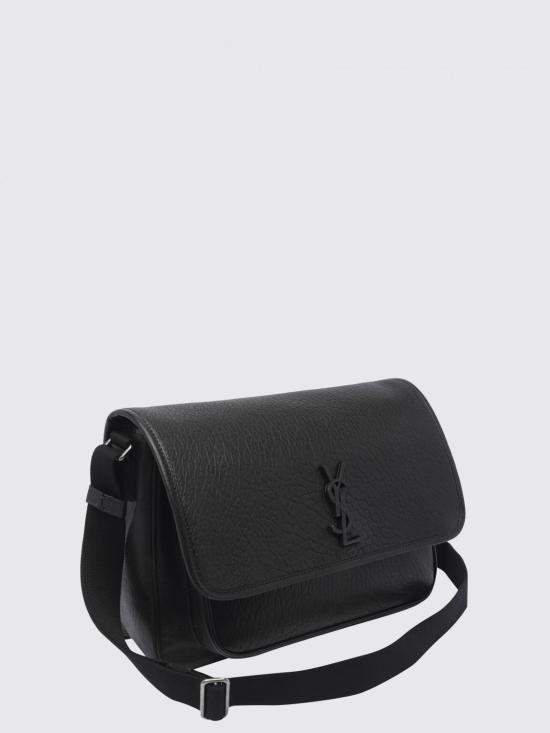 26SS 생로랑 니키 메신저 그레인드 레더백 781935AAC8O 1000 Black - SAINT LAURENT