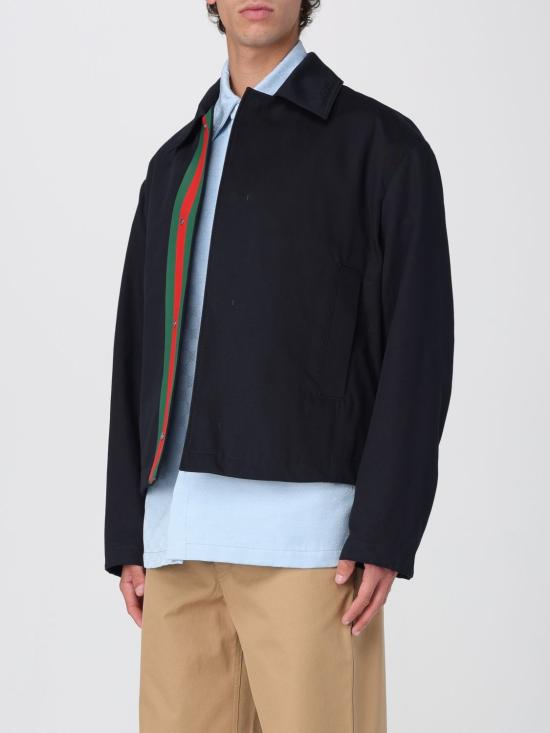 26SS 구찌 개버딘 집업 재킷 809690ZAR5E 4440 Navy - GUCCI