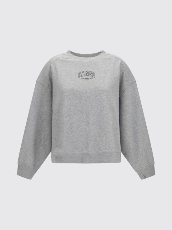 26FW 가니 에센셜 크루넥 티셔츠 A1060022 920 Grey - GANNI